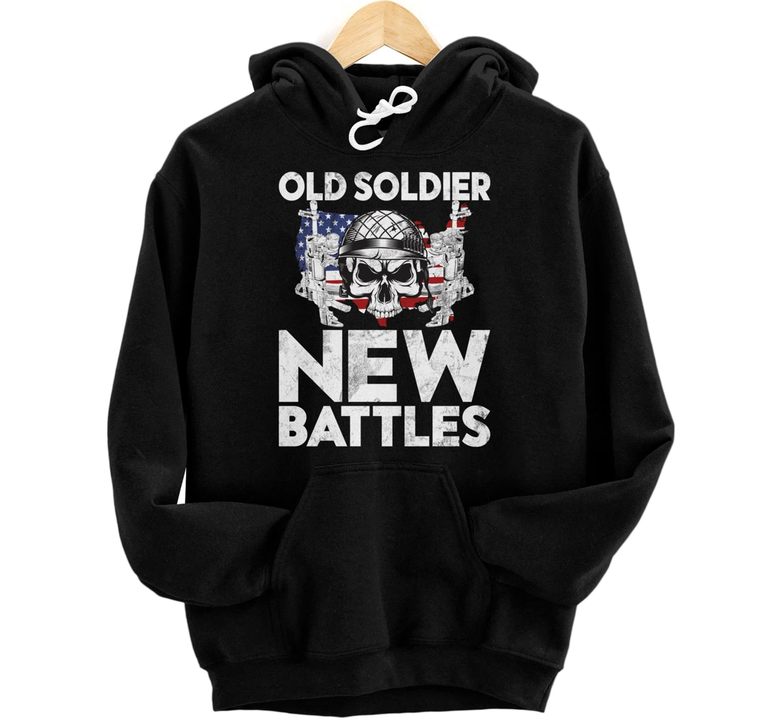 Personalized Old Soldier New Battles Veteran Pullover Hoodie