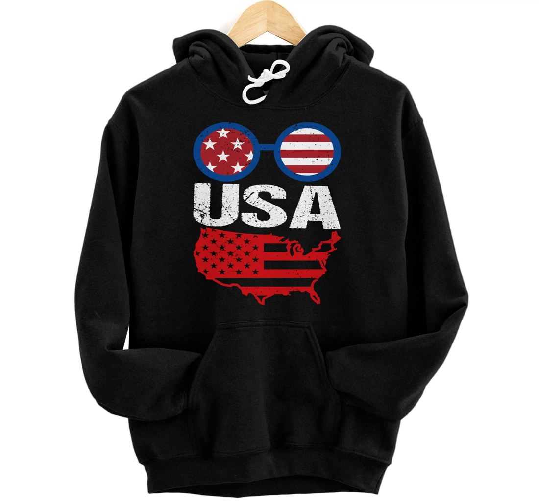 Personalized American Flag 4th of July Fourth of July Independence Day Pullover Hoodie