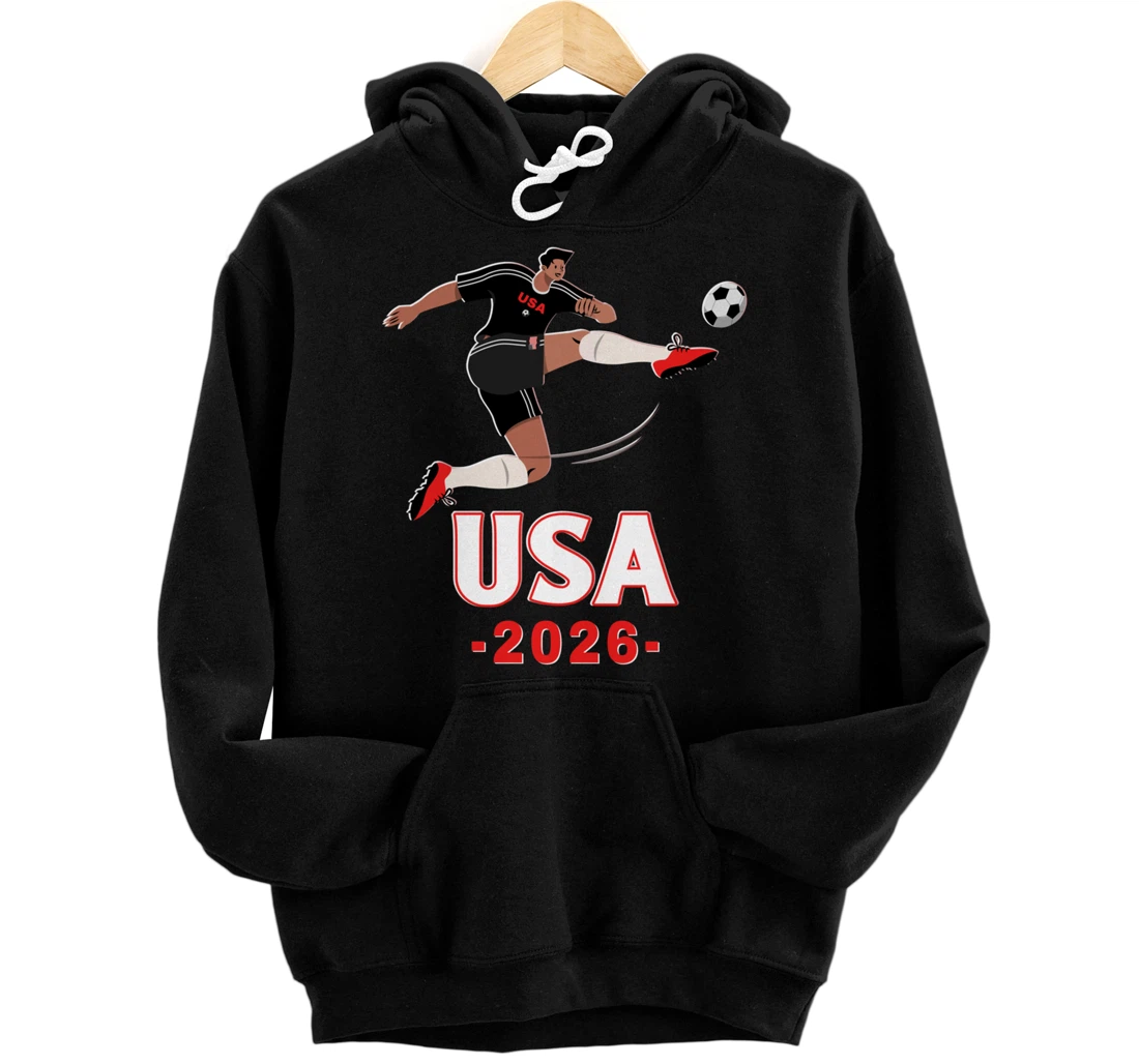 Personalized American Flag Soccer Apparel Cup Soccer 2026 Pullover Hoodie