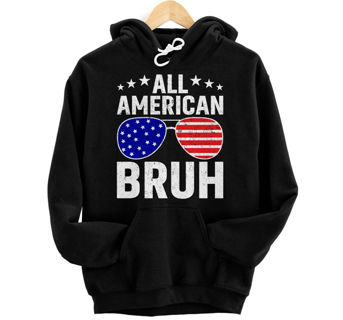 Personalized USA Sunglasses Family Matching Pullover Hoodie