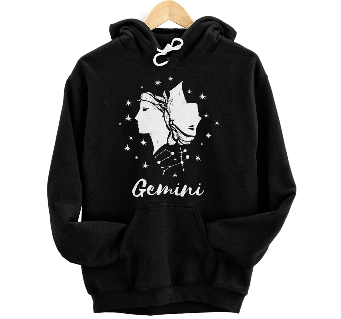 Gemini Zodiac Sign Pullover Hoodie