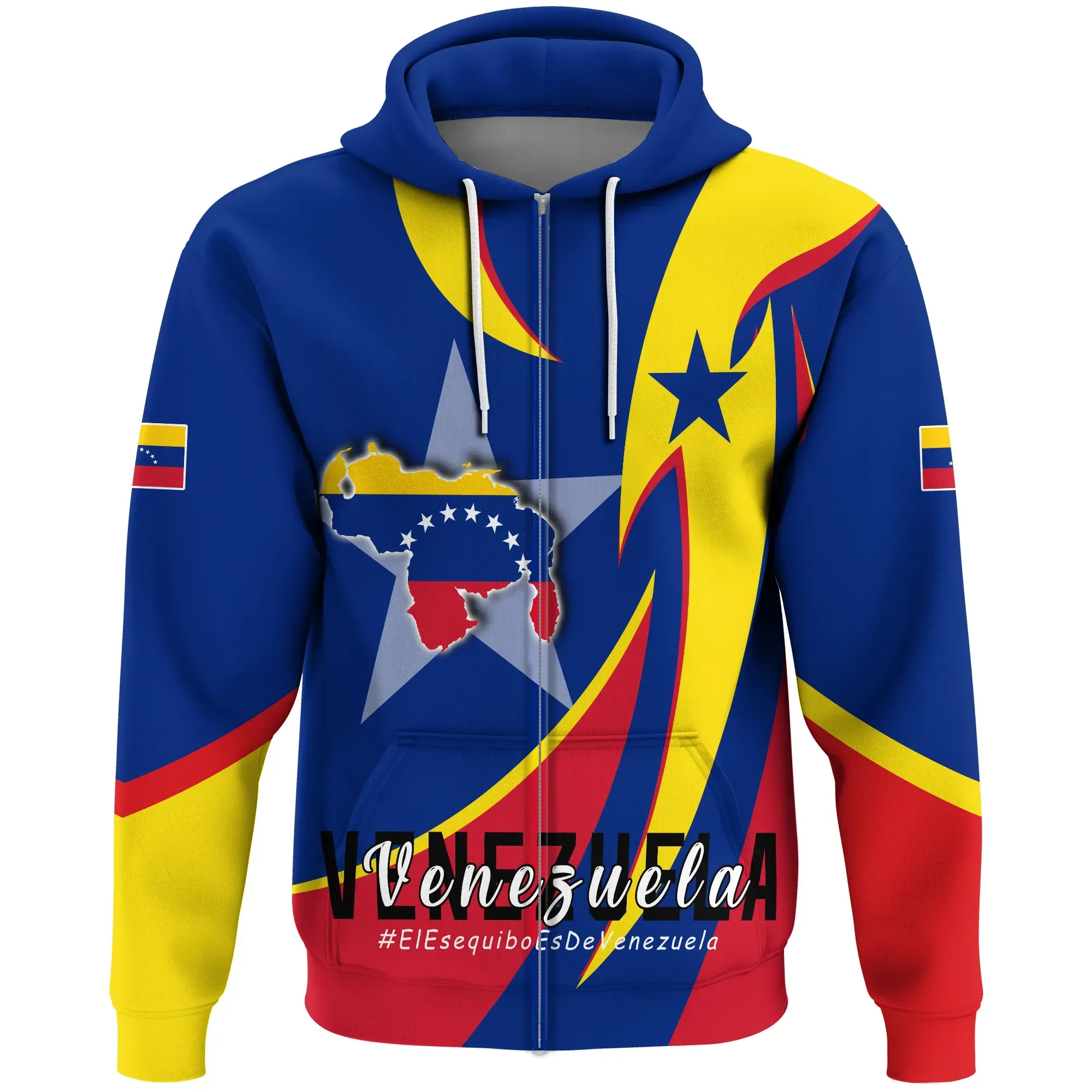 Personalized Hoodie Zip Venezuela In My Heart A30 - 3D Printed Pullover Hoodie