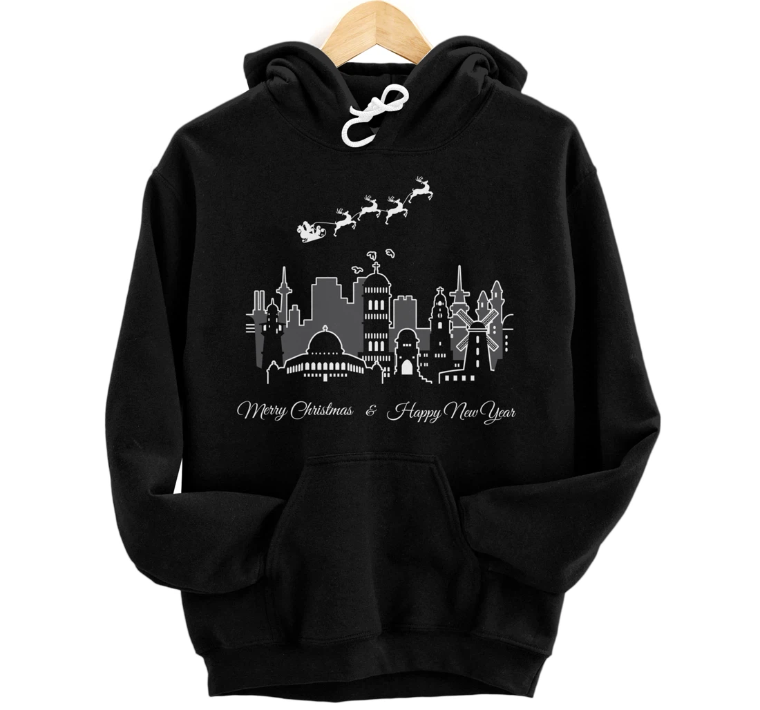 Personalized Merry Christmas Happy New Year Jerusalem Israel Pullover Hoodie