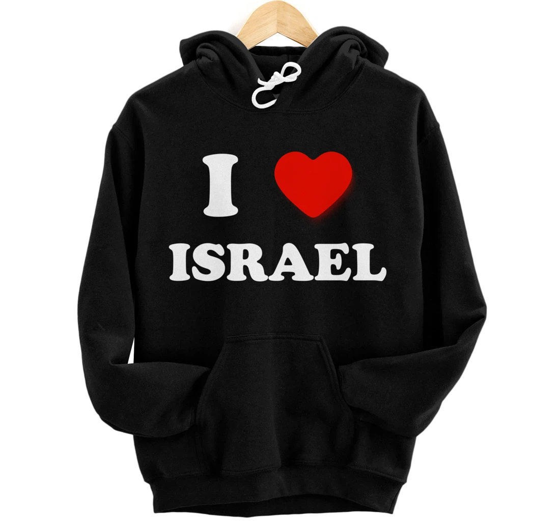 Personalized I Heart Israel I Love Israel Independence Day Shalom Pullover Hoodie