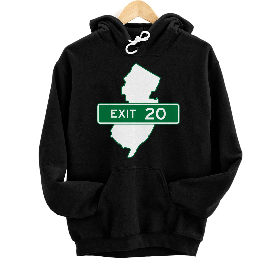 Personalized New Jersey NJ GSP Garden State Parkway Exit Sign 20 Pullover Hoodie