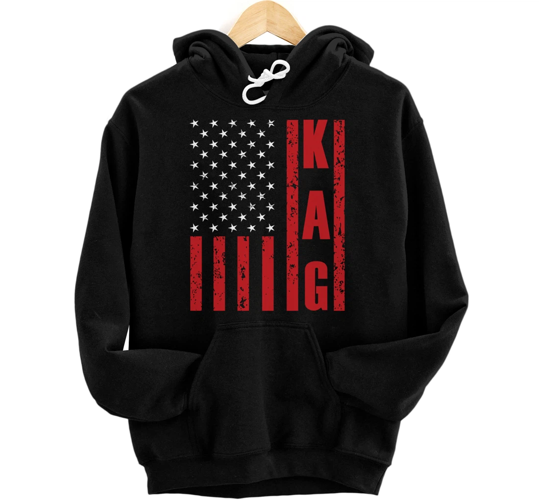 Personalized Americanl Flag Trump Tshirt Political Pro Trump Supporter Pullover Hoodie