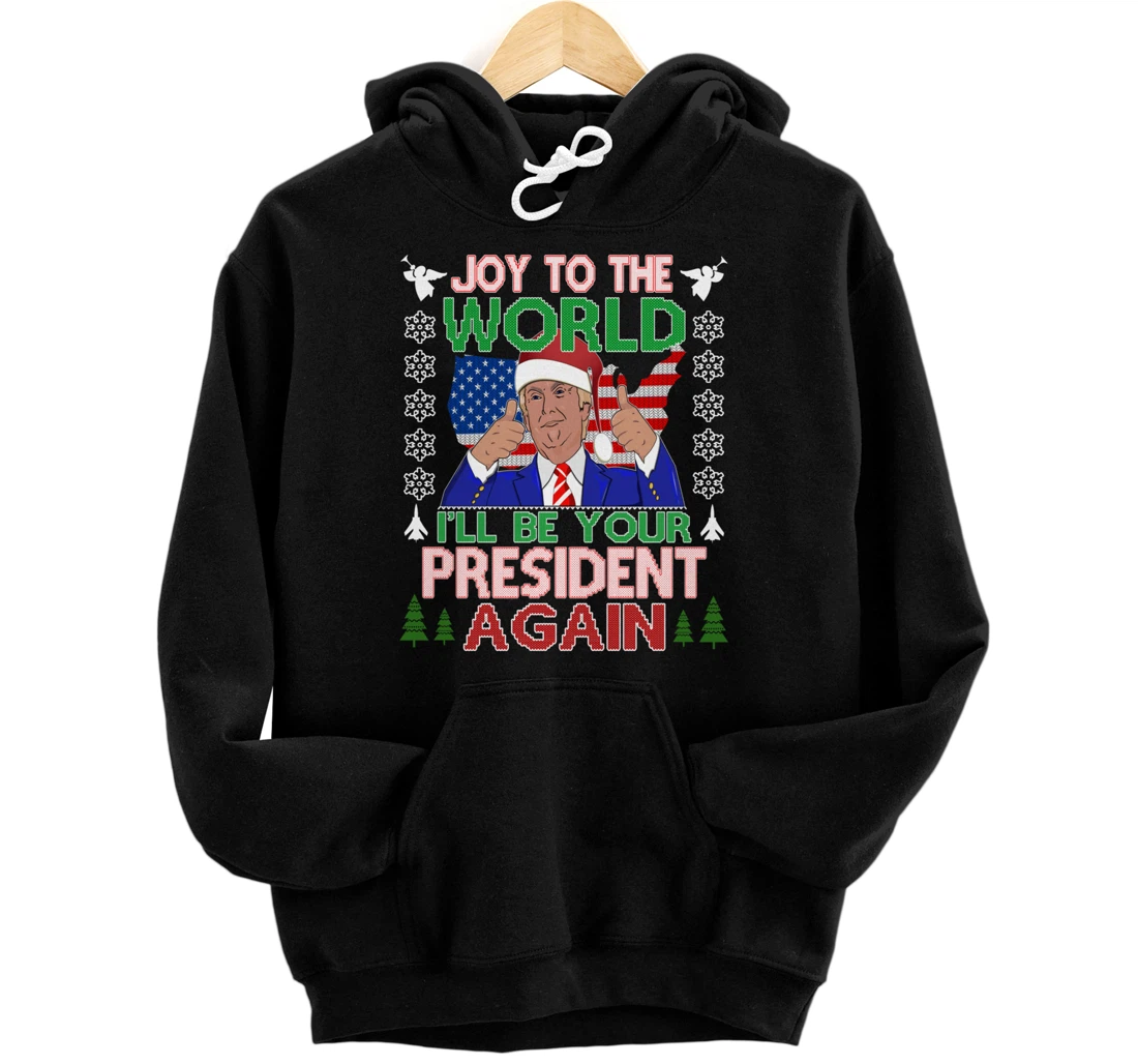 Personalized Best Trump Ugly Christmas Sweater President 2024 Republican Pullover Hoodie