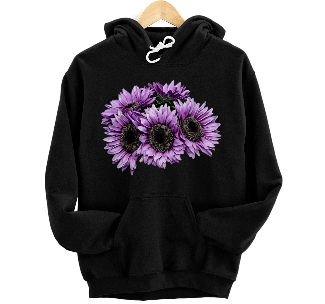 Personalized New Lavander Sunflower Floral Watercolor Positivity Love Pullover Hoodie