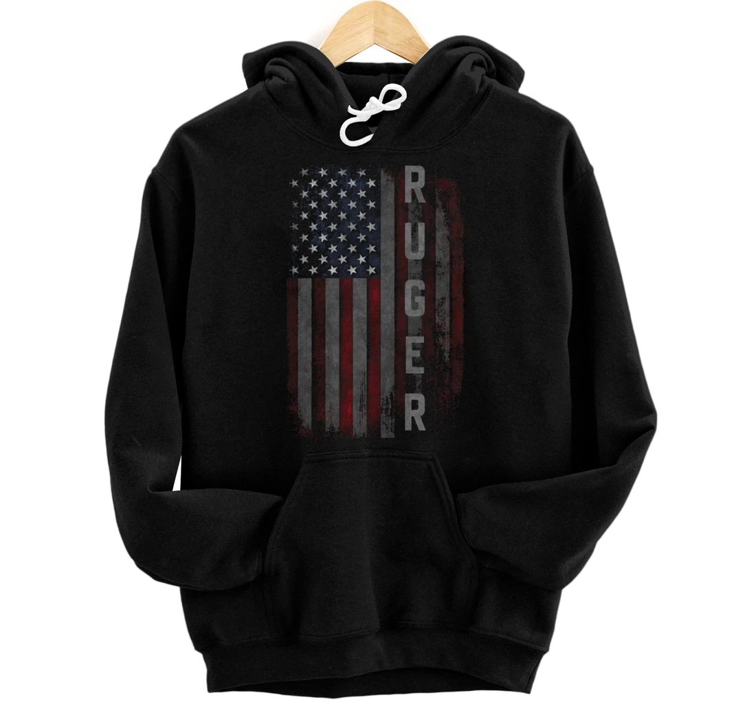 Personalized Ruger Family American Flag Pullover Hoodie