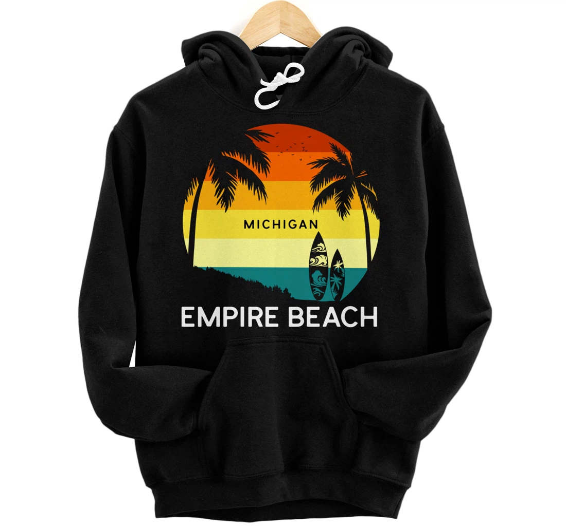 Personalized Retro Empire Beach Beach Vintage Surf Palm 70s Venice Pullover Hoodie