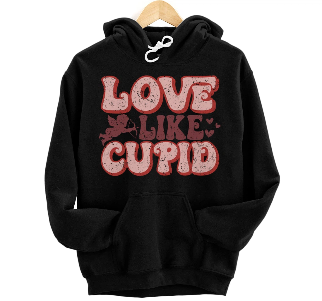 Personalized Love Like Cupid Valentines Day Pajamas for Couple Matching Pullover Hoodie