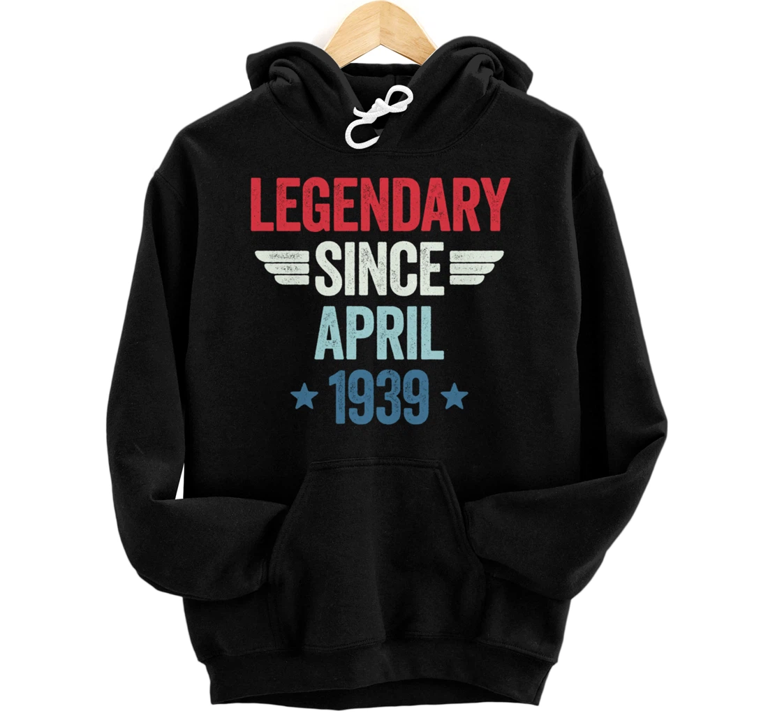 Personalized Legendary Since April 1939 Pullover Hoodie