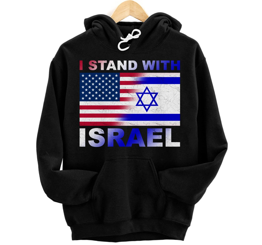 Personalized I Stand With Israel, Israeli Palestinian Conflict Pro Israel Pullover Hoodie