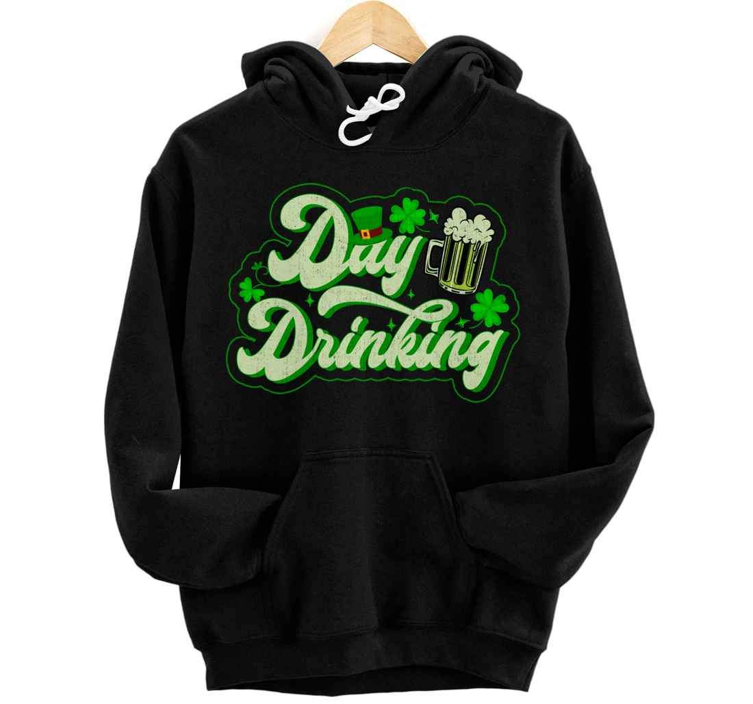 Personalized St Patricks Day I Love Day Drinking Funny Vintage Beer Lover Pullover Hoodie