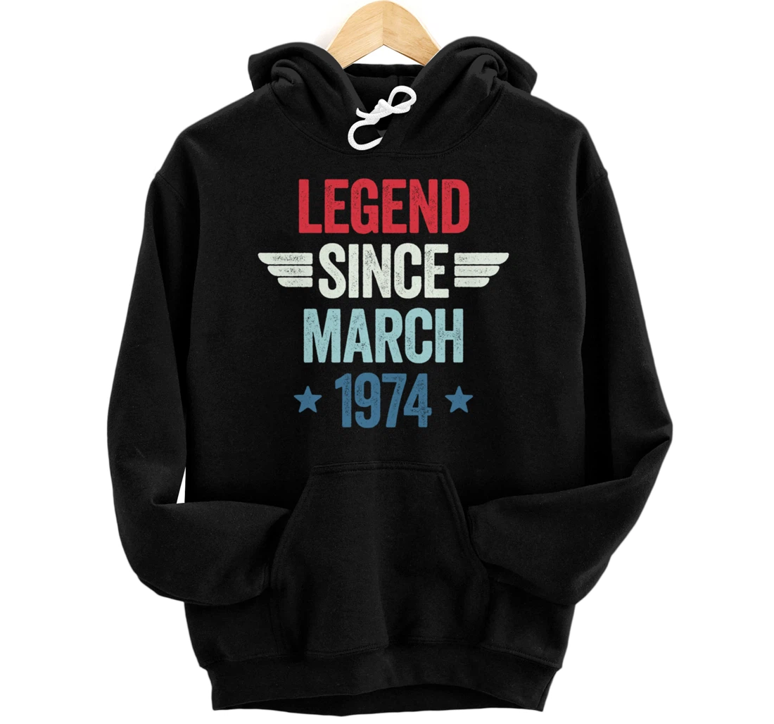 Personalized Legend Since March 1974 Pullover Hoodie