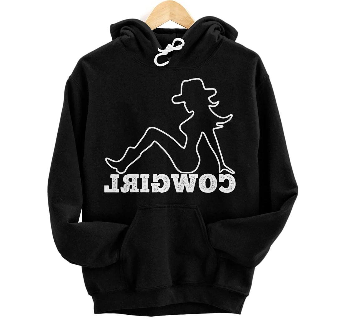 Personalized Reverse Cowgirl Adult Women Fun Western Country Rodeo Girl Pullover Hoodie