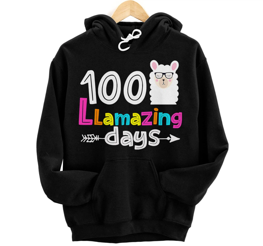 Personalized 100 Llamazing Days 100th Day of School Pullover Hoodie