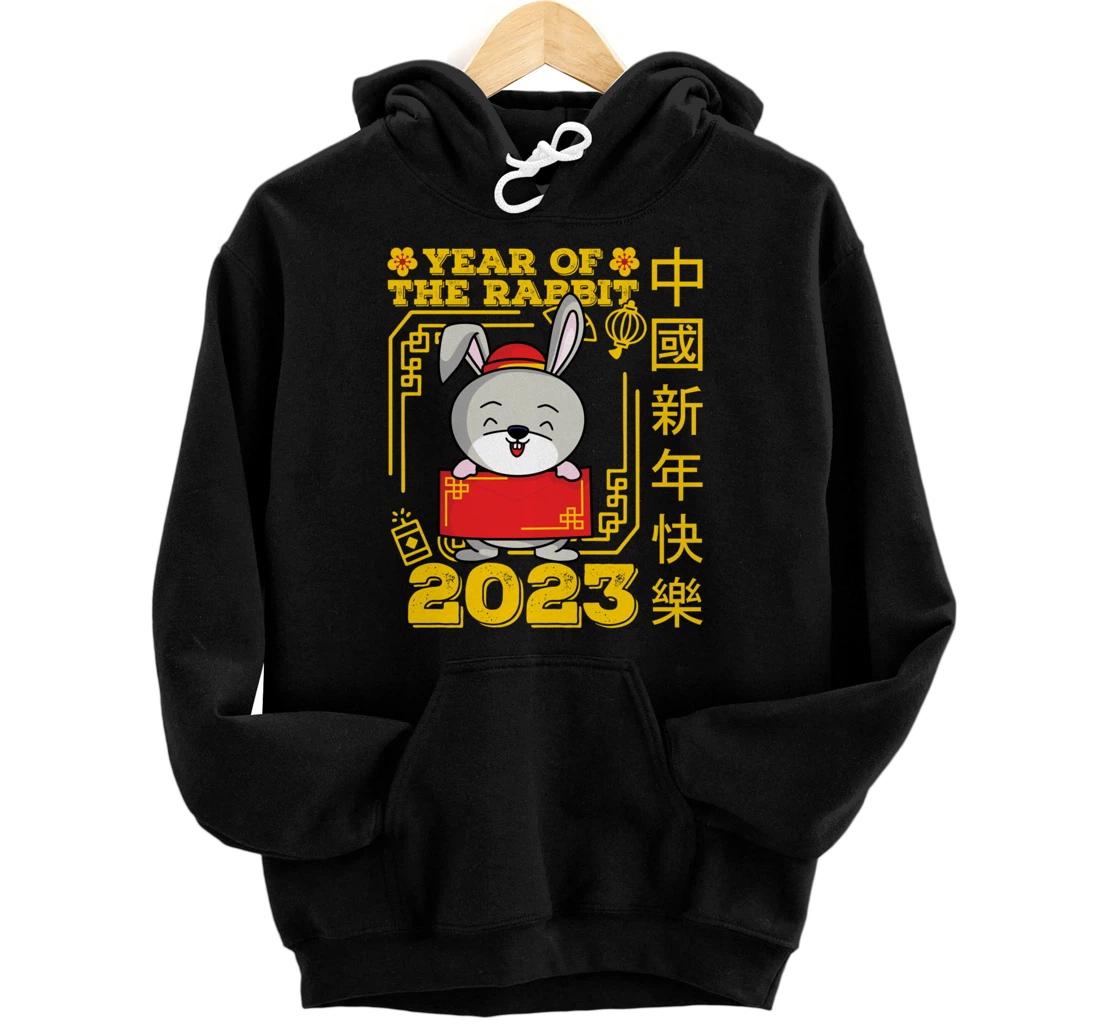 Personalized Happy Chinese New Year 2023 Year of the Rabbit Horoscope Pullover Hoodie