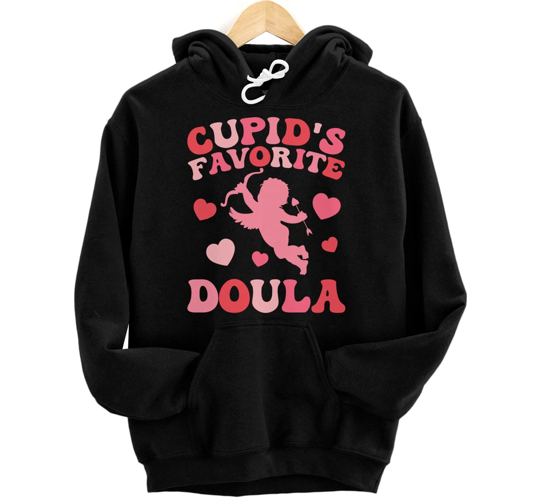 Personalized Cupids Favorite Doula Happy Valentines Day One Loved Doula Pullover Hoodie