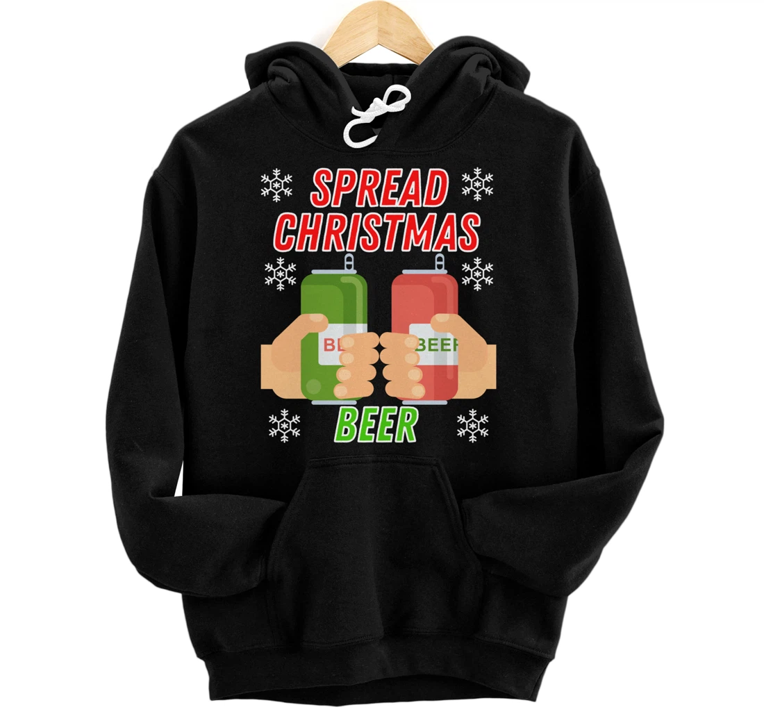 Personalized FUNNY BEER DRINKING FUN UGLY CHRISTMAS SWEATER GIFT FOR MEN Pullover Hoodie