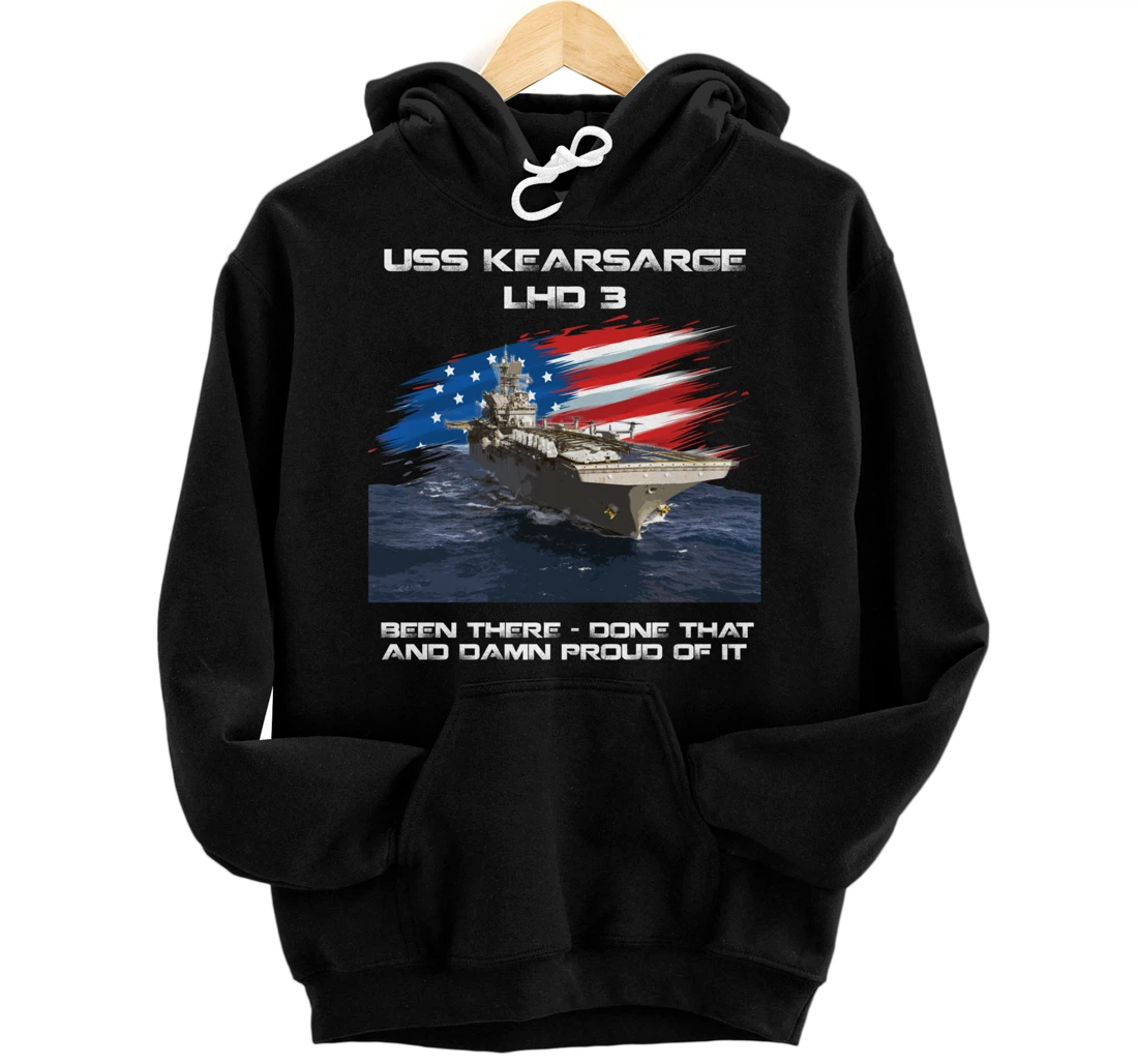 Personalized USS Kearsarge LHD-3 Amphibious Assault Ship Veteran Xmas Pullover Hoodie