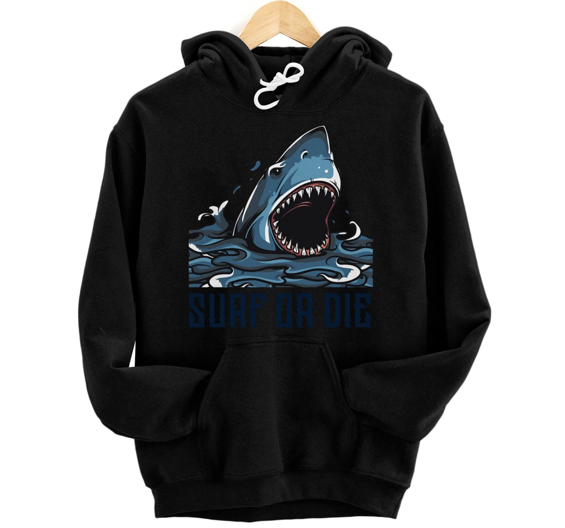 Personalized Surf or Die Pullover Hoodie