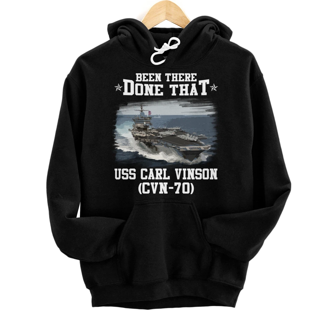 Personalized USS Carl Vinson CVN-70 Veterans Day Father Day Gift Pullover Hoodie