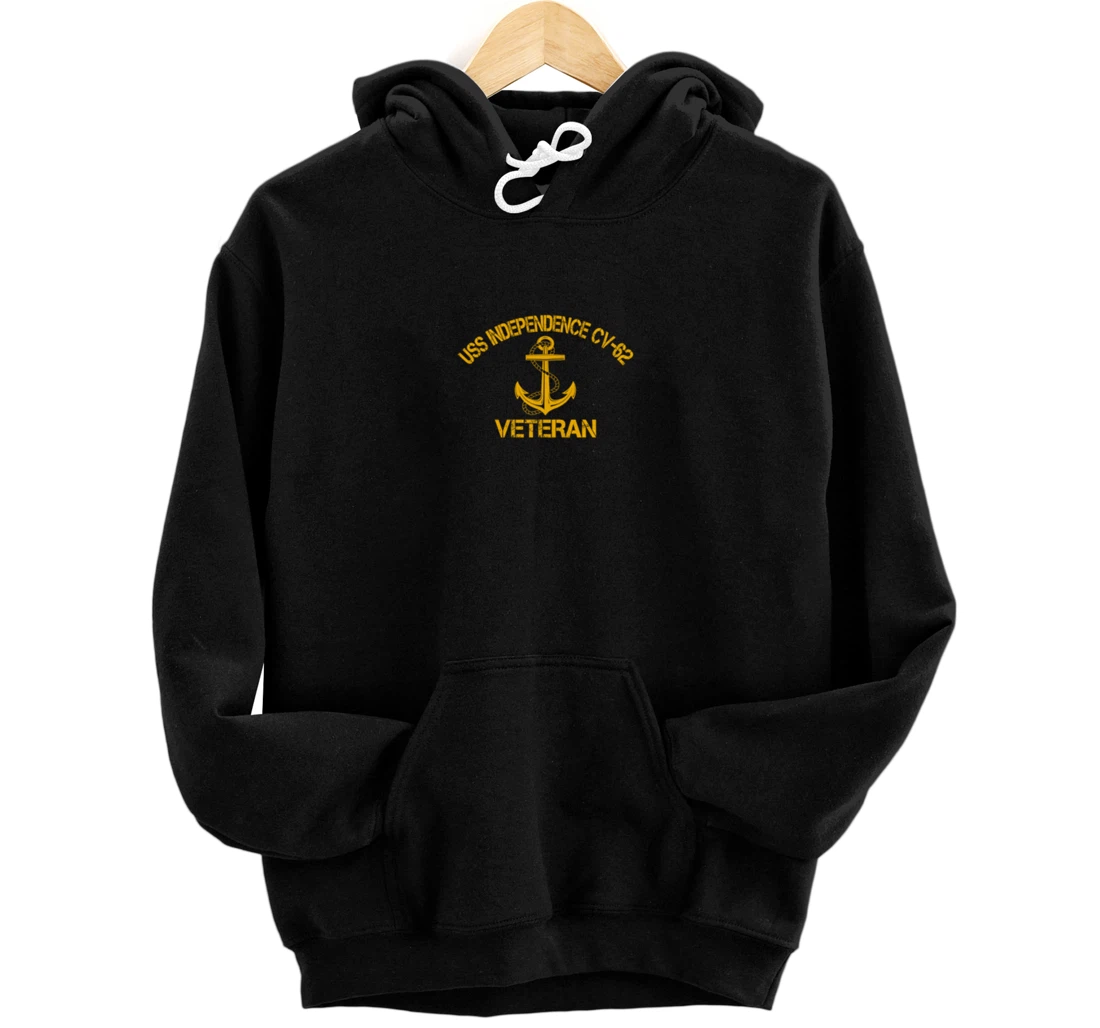 Personalized USS Independence CV-62 Aircraft Carrier Veteran Patriotic Pullover Hoodie