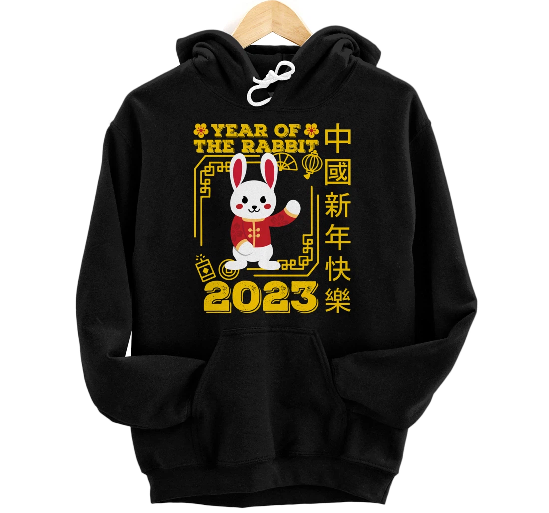 Personalized Happy Chinese New Year 2023 Year of the Rabbit Horoscope Pullover Hoodie