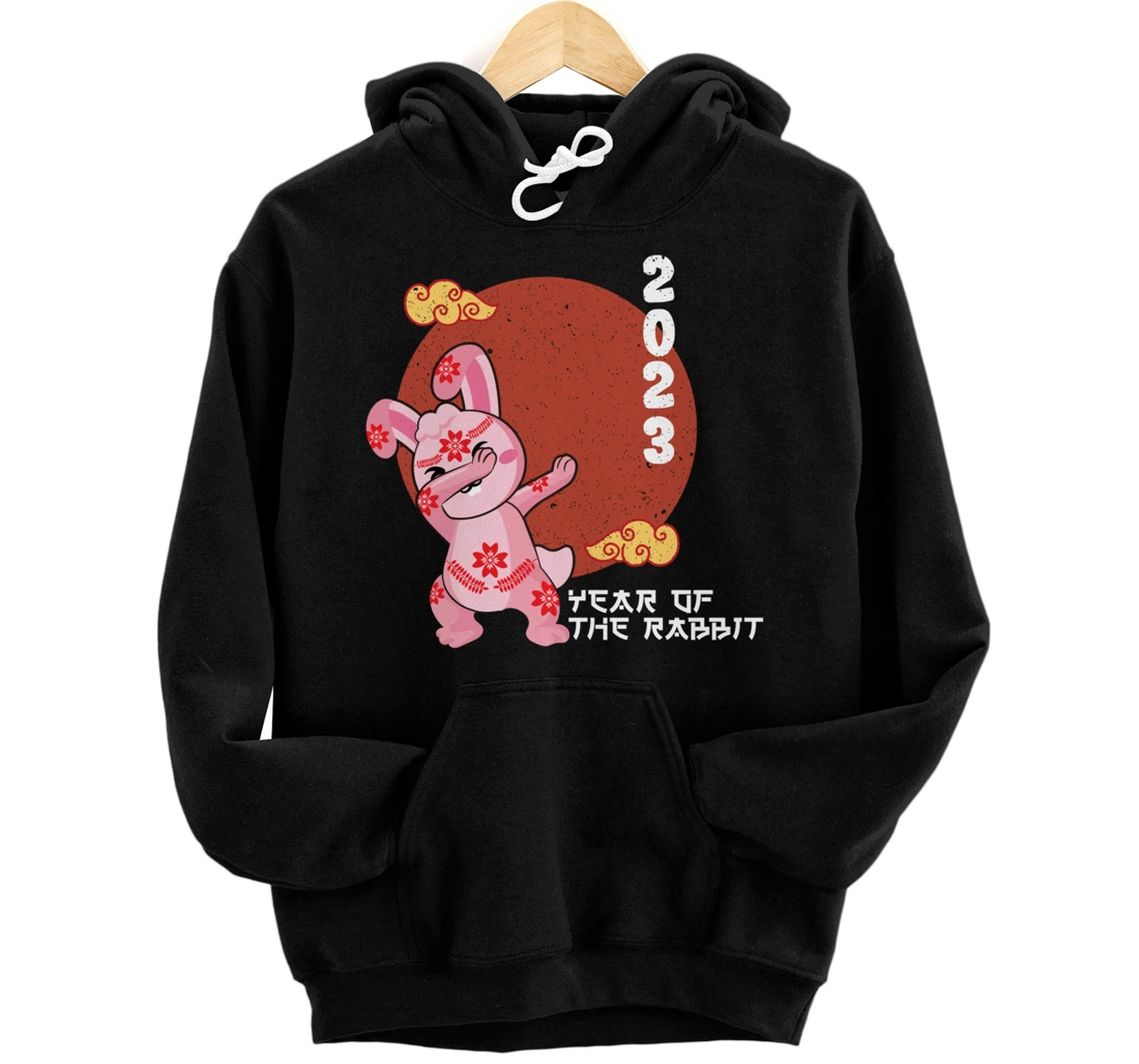 Personalized Year of the Rabbit 2023 Chinese New Year 2023 Dabbing Rabbit Pullover Hoodie