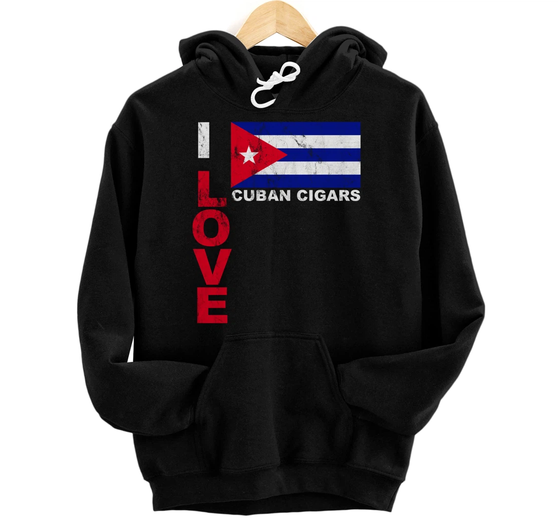 Personalized I Love Cuban Cigars Pullover Hoodie