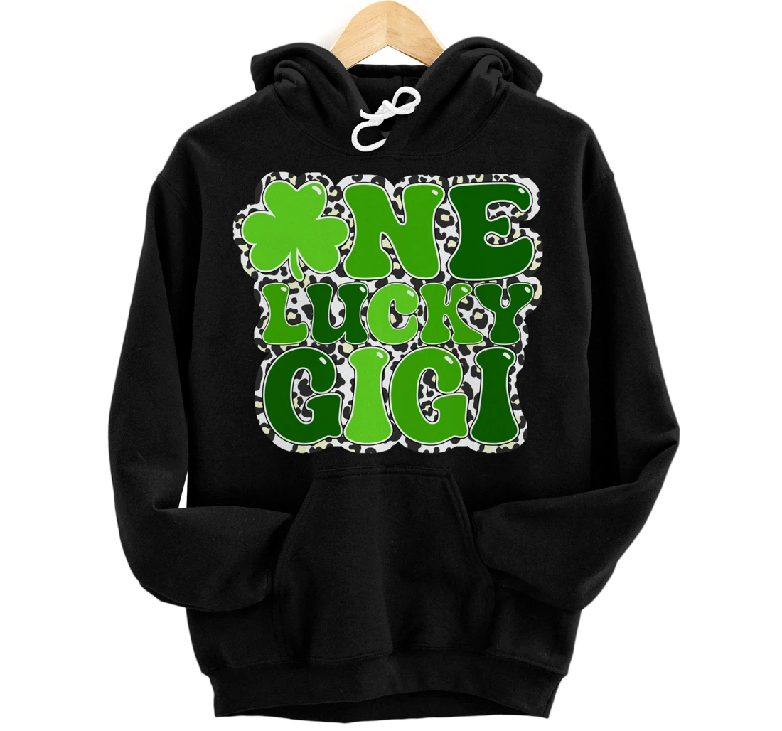 Personalized One Lucky Gigi Shamrock Family Matching St Patrick's Day Pullover Hoodie