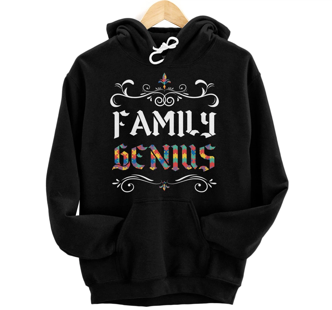 Personalized Family Autistic Genius Pullover Hoodie