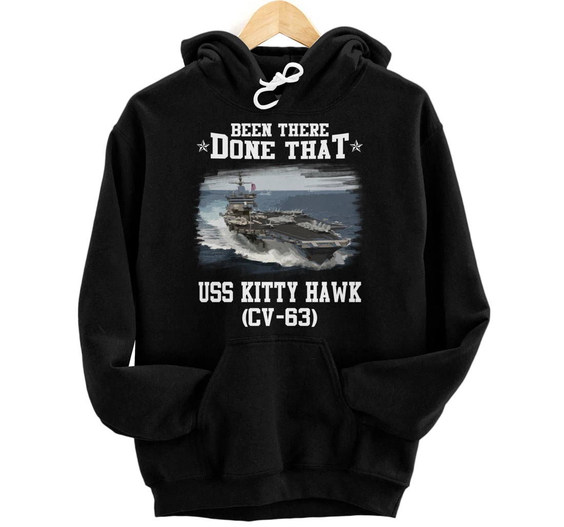 Personalized USS Kitty Hawk CV-63 Veterans Day Father Day Gift Pullover Hoodie