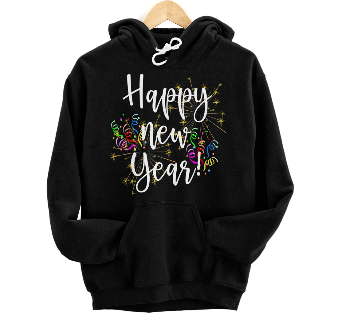 Personalized New Years Eve Happy New Year 2023 Gift Fireworks Pullover Hoodie