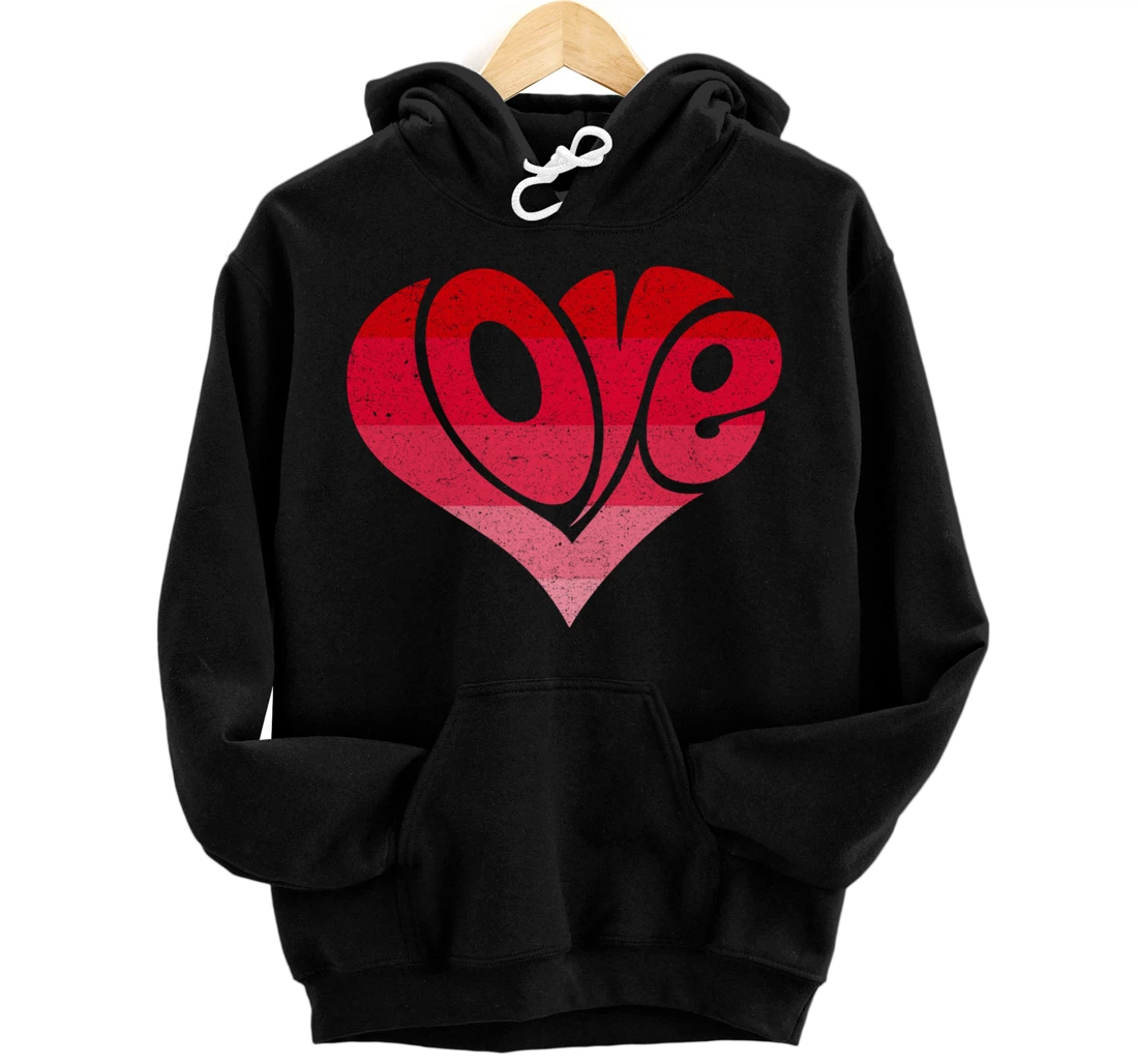 Personalized LOVE Heart Valentine's Day Heart Love Women Girls Pullover Hoodie