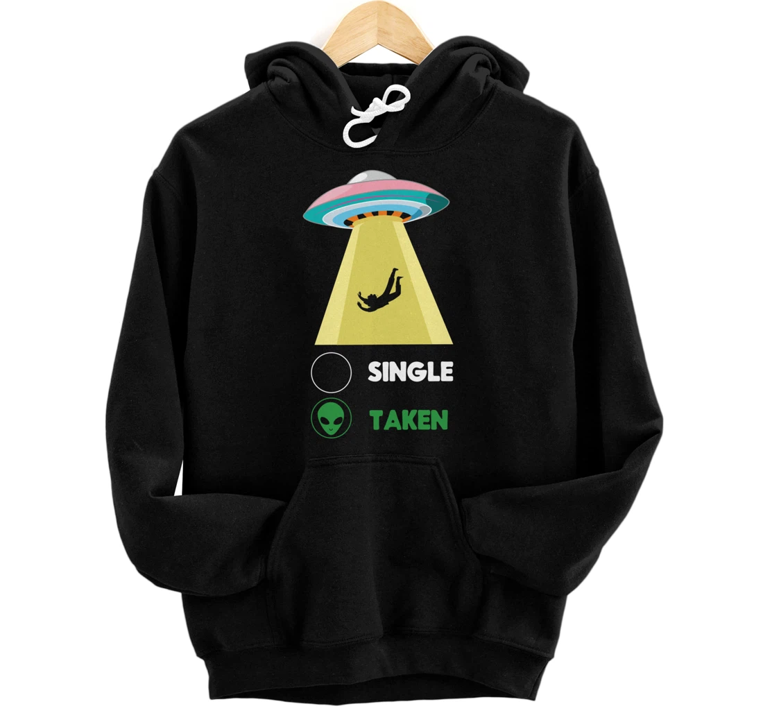 Personalized Funny Alien Abduction Taken Hearts Day Happy Valentines Pullover Hoodie