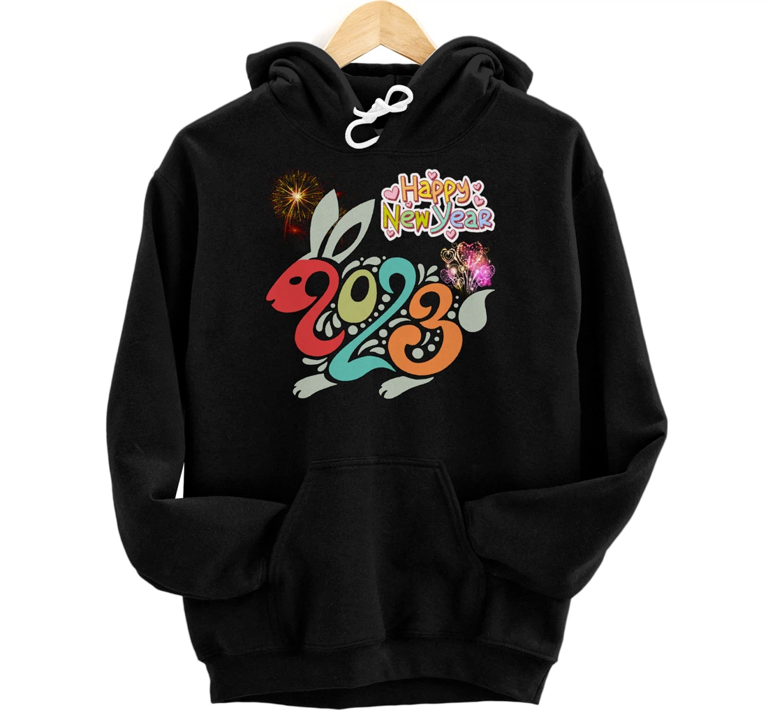 Personalized Happy Chinese New Year Of The Rabbit Funny New Year 2023's Pullover Hoodie