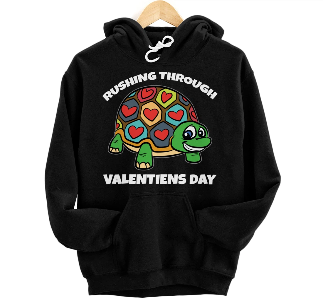 Personalized Turtle Heart Valentines Day Cute Amphibian Animal Love Pullover Hoodie