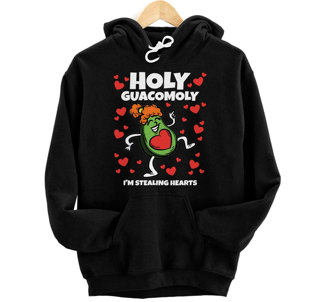 Personalized Holy Guacamole im stealing hearts Valentines Day Avocado Pullover Hoodie