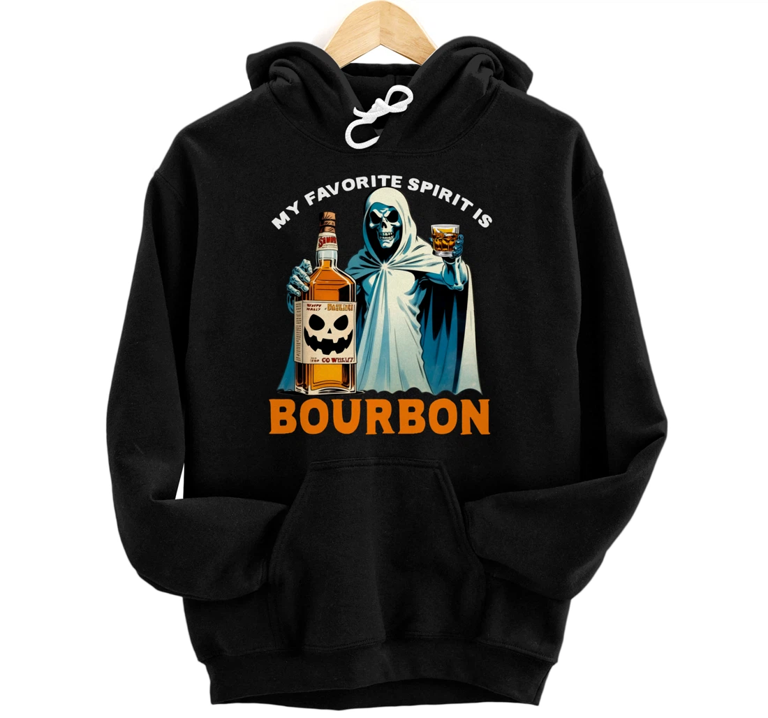 Personalized My Favorite Spirit is Bourbon Halloween Pullover Hoodie