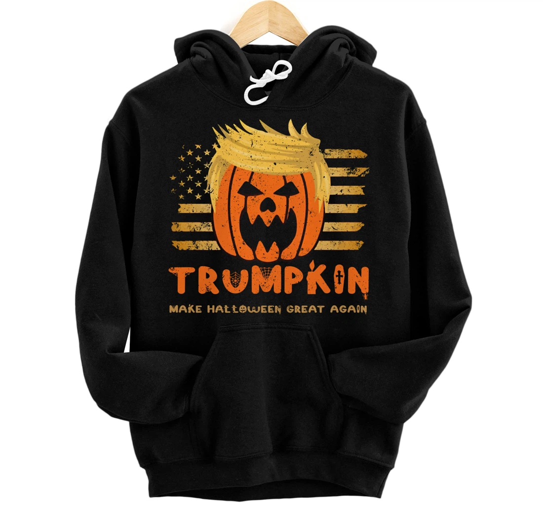 Personalized Trumpkin Make Halloween Great Again Funny Trump 2024 Pullover Hoodie