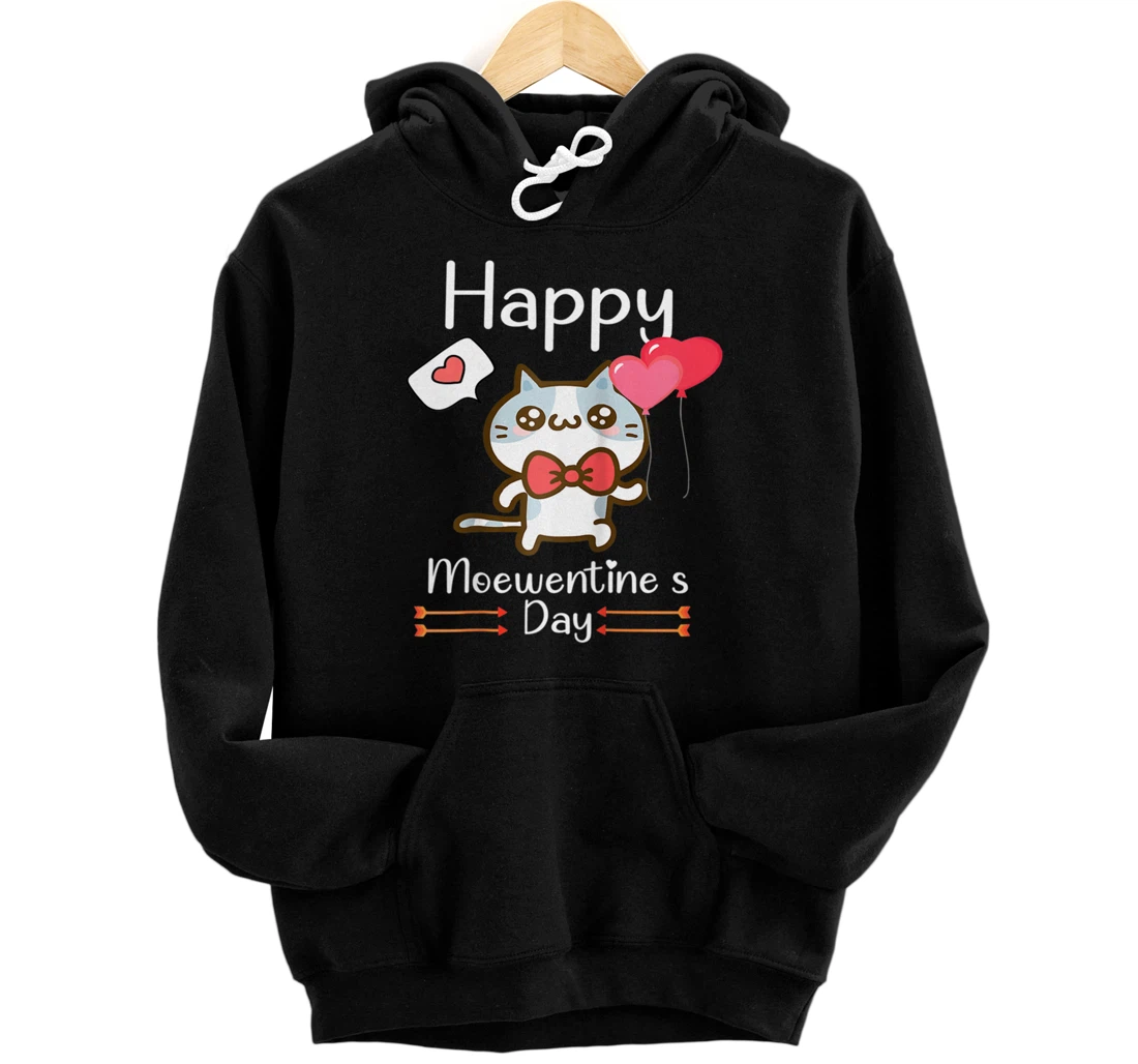 Personalized Happy Meowentine's Day Valentine For Cat Lover Cute Kitten Pullover Hoodie