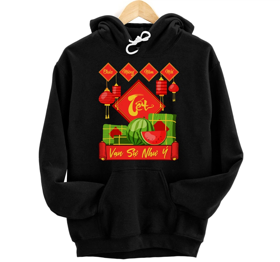 Personalized Van Su Nhu Y Vietnamese New Year Wishes Traditional Tet Pullover Hoodie