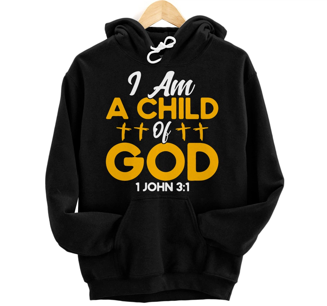 Personalized Christian Bible Verse John 3:1 Child Of God Cross Pullover Hoodie