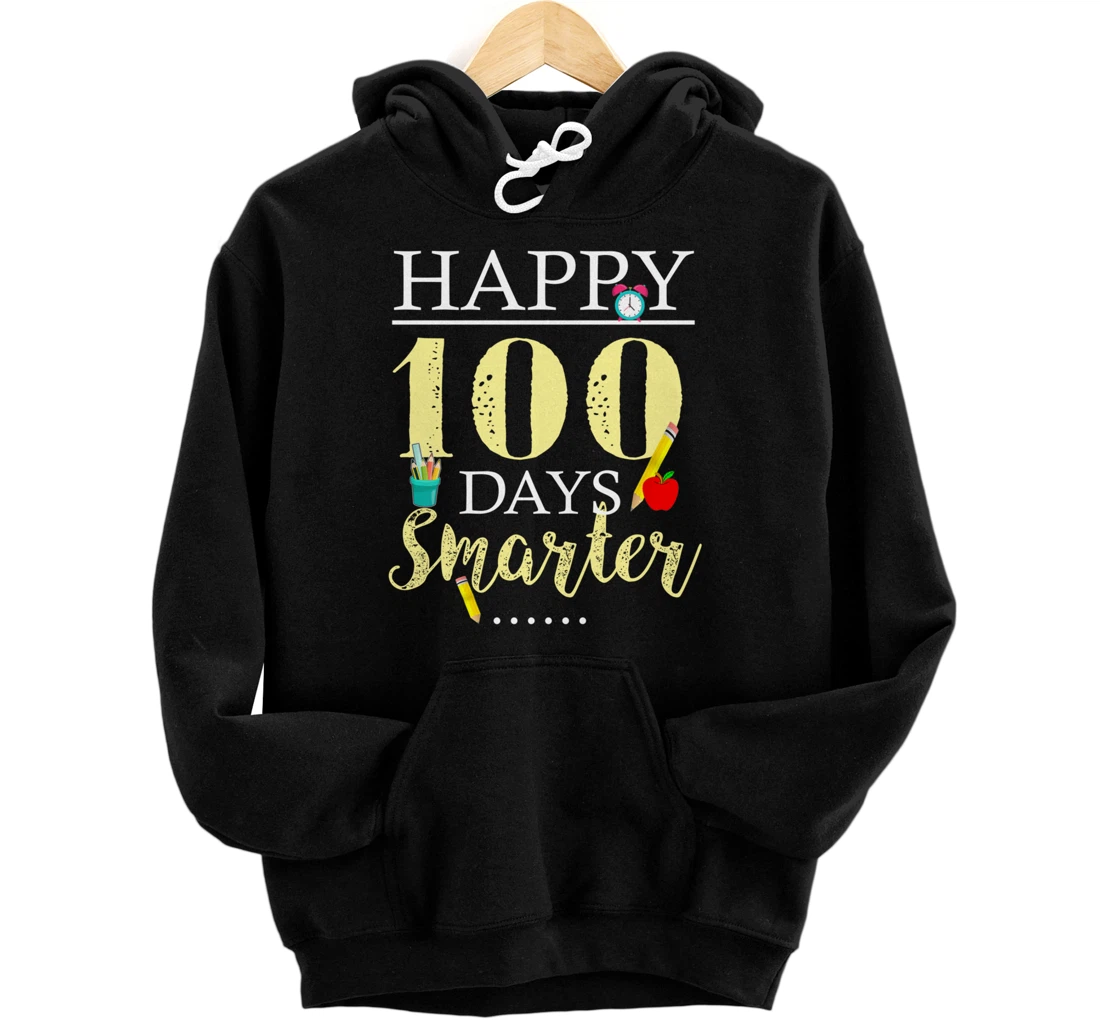 Personalized Happy 100th Day of School Teacher Student - 100 days smarter Pullover Hoodie