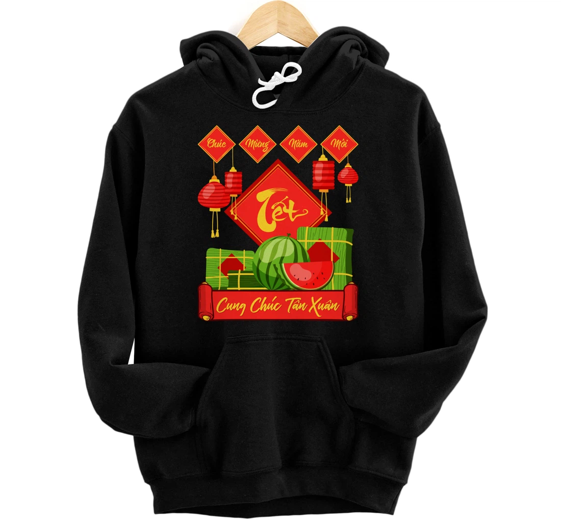 Personalized Traditional Tet Vietnamese New Year Cung Chuc Tan Xuan Pullover Hoodie