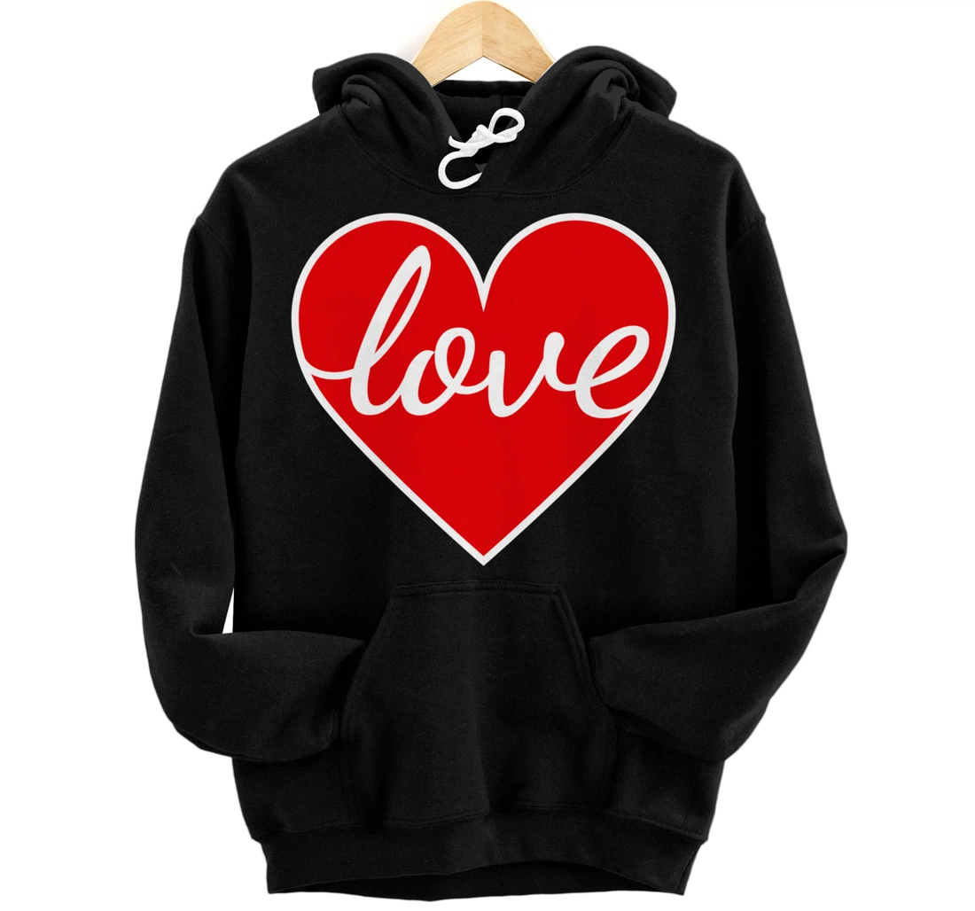 Personalized Valentines Day Shirt Women Men Boys Girls Love Heart Graphic Pullover Hoodie