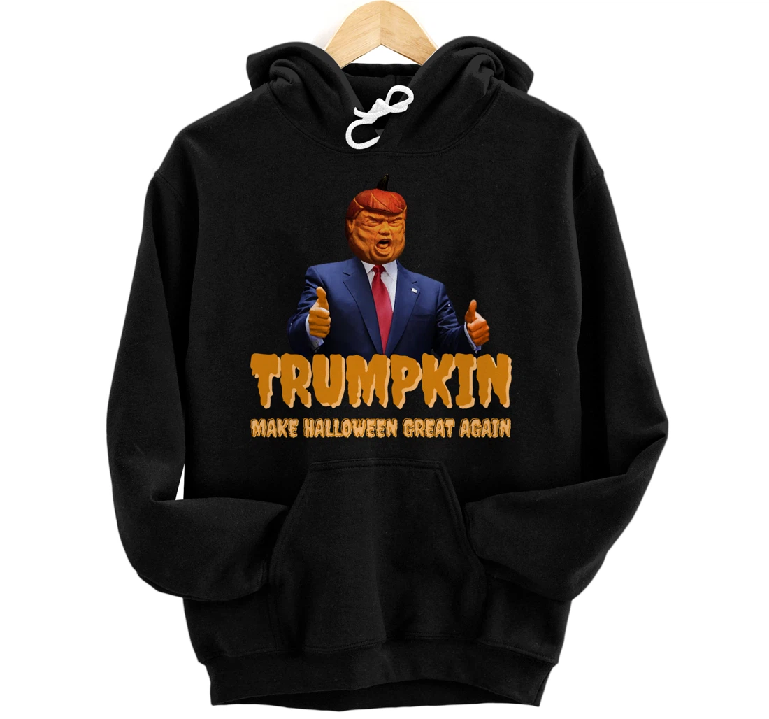 Personalized Trumpkin Make Halloween Great Again - President Donald Trump Pullover Hoodie