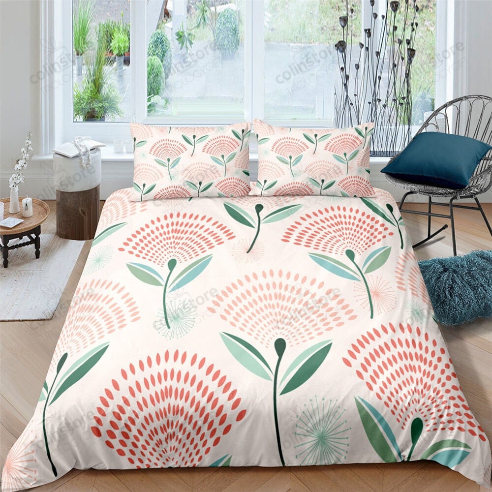 Palm Leaf Duvet Cover Set, Realistic Vivid Leaves Of Palm Tree Growth Ecology Botany Themed Print, Decorative 2 Piece Bedding Set - Bedding Set, Duvet Cover, Quilt, Pillow, Blanket